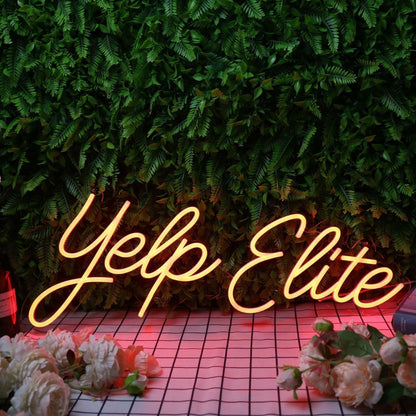 Yelp Elite Orange Led Neon Sign - Shineneon