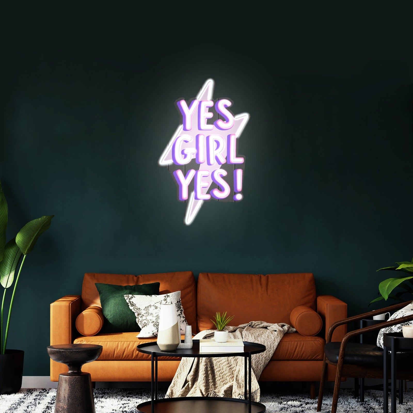 Yes Girl Yes Led Neon Acrylic Artwork For Sale