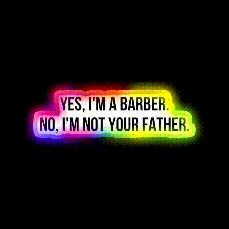 Yes I Am Barber Shop Haircut Led Neon Sign