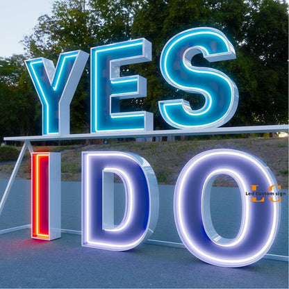 Yes I Do 3D Frontlit Channel Letters Led Light Sign