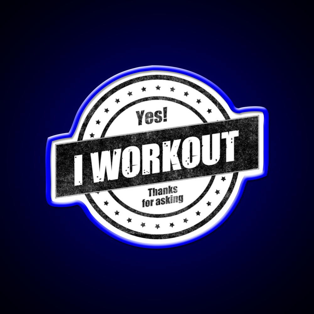 Yes I Workout Thanks For Asking Gym Fitness Led Neon Sign Rgb Color - LED neon sign view 5