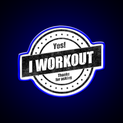 Yes I Workout Thanks For Asking Gym Fitness Led Neon Sign Rgb Color - LED neon sign view 5