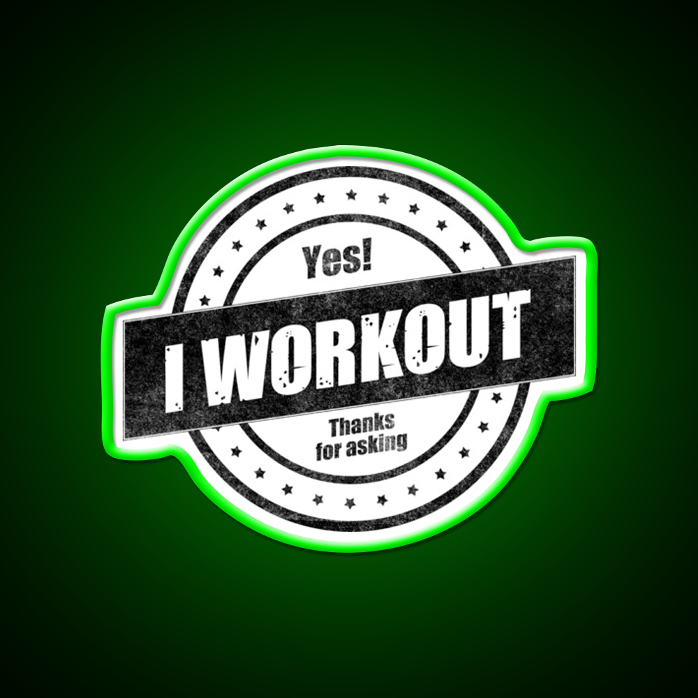 Yes I Workout Thanks For Asking Gym Fitness Led Neon Sign Rgb Color - LED neon sign view 8