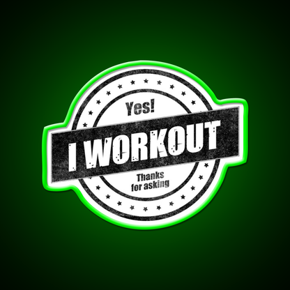 Yes I Workout Thanks For Asking Gym Fitness Led Neon Sign Rgb Color - LED neon sign view 8