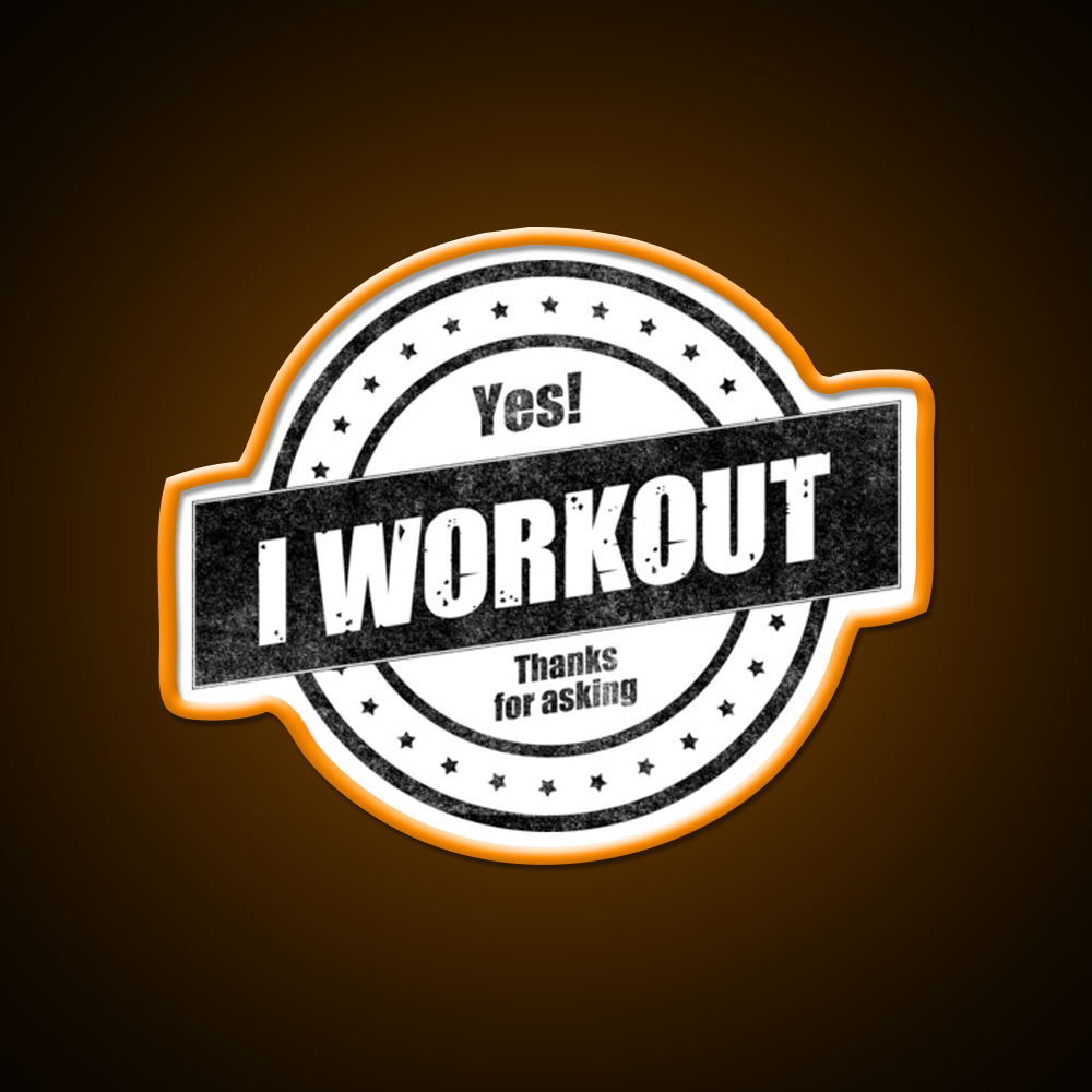 Yes I Workout Thanks For Asking Gym Fitness Led Neon Sign Rgb Color
