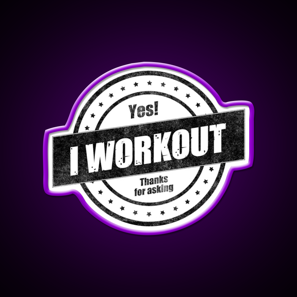 Yes I Workout Thanks For Asking Gym Fitness Led Neon Sign Rgb Color - LED neon sign view 9