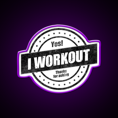 Yes I Workout Thanks For Asking Gym Fitness Led Neon Sign Rgb Color - LED neon sign view 9