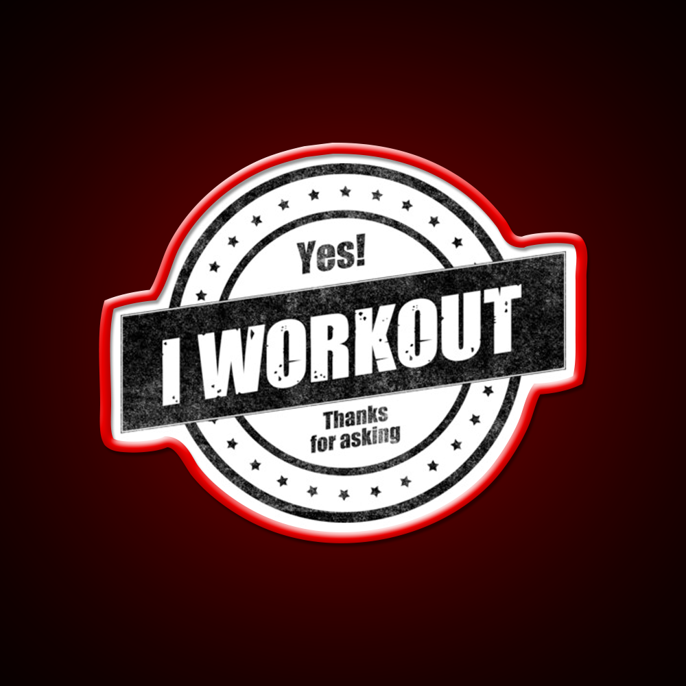 Yes I Workout Thanks For Asking Gym Fitness Led Neon Sign Rgb Color - LED neon sign view 10