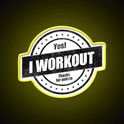 Yes I Workout Thanks For Asking Gym Fitness Led Neon Sign Rgb Color - Custom LED neon sign front view