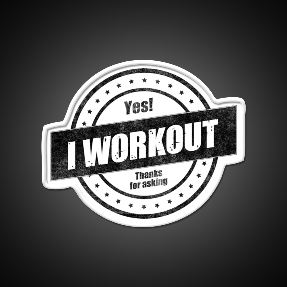 Yes I Workout Thanks For Asking Gym Fitness Led Neon Sign Rgb Color - LED neon sign view 11