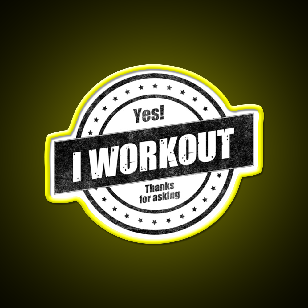 Yes I Workout Thanks For Asking Gym Fitness Led Neon Sign Rgb Color - LED neon sign view 7