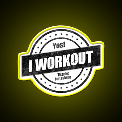 Yes I Workout Thanks For Asking Gym Fitness Led Neon Sign Rgb Color - LED neon sign view 7