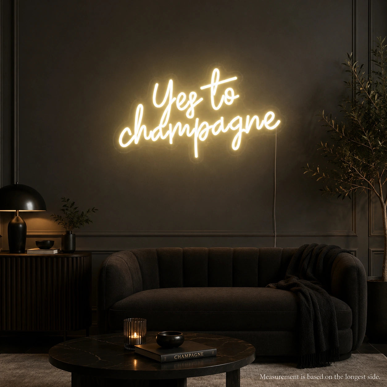 Yes To Champagne LED Neon Sign color grid
