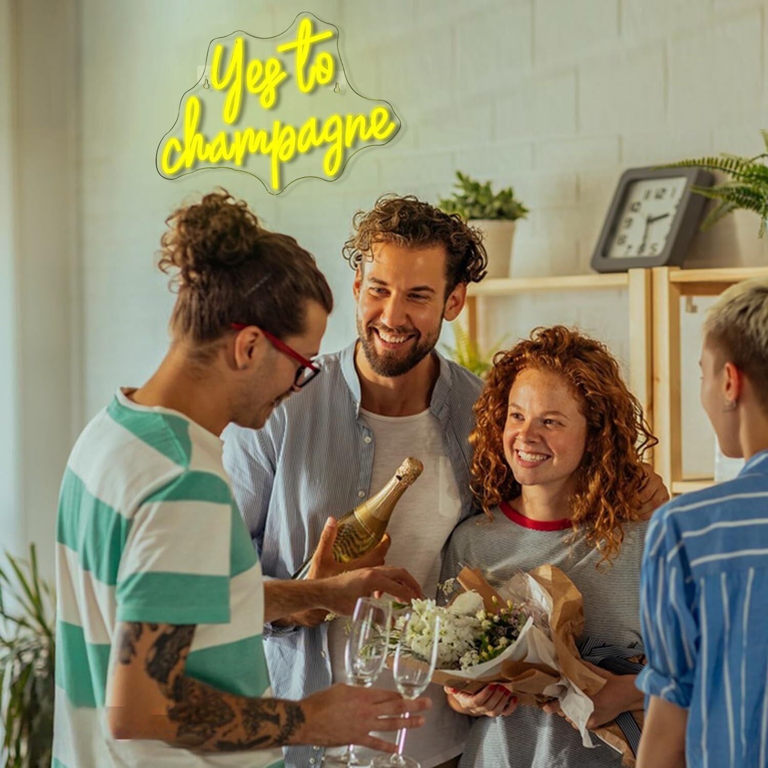Yes To Champagne Neon Sign Celebration | Shineneon