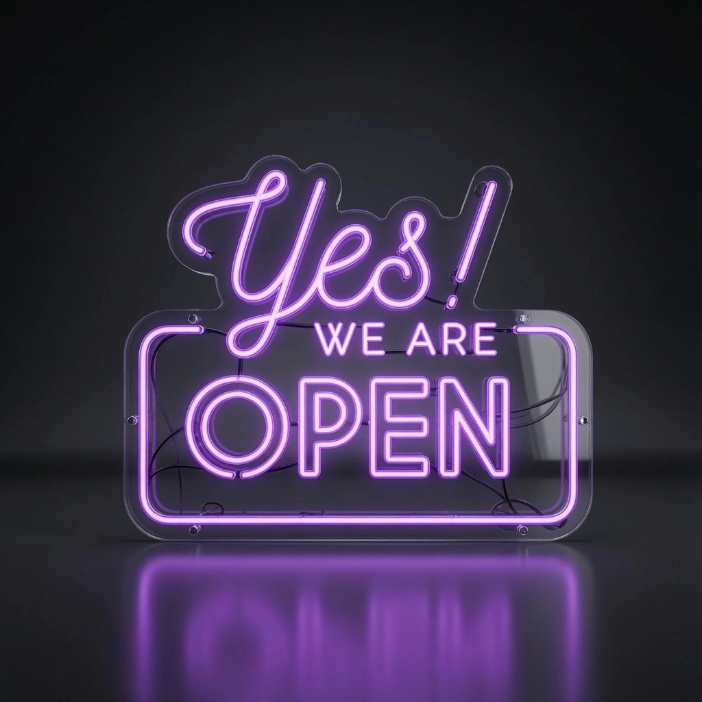 Yes We Are Open Business LED Neon Sign - 01 Original Product Image
