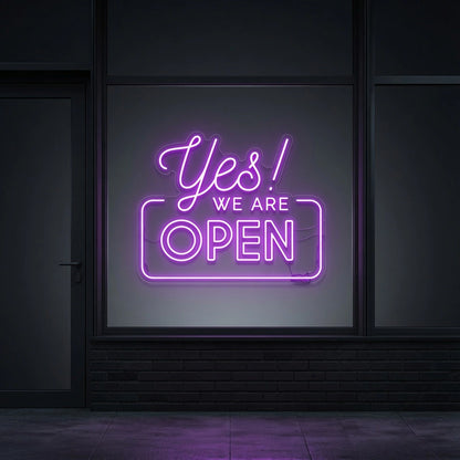 Yes We Are Open Business LED Neon Sign - 02 High-Converting Product Image