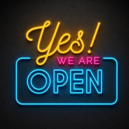 Yes We Are Open LED Neon Sign - Shineneon