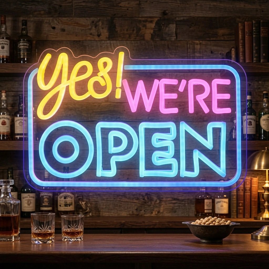 Yes We're Open LED Neon Sign Wall Neon Sign - Shineneon