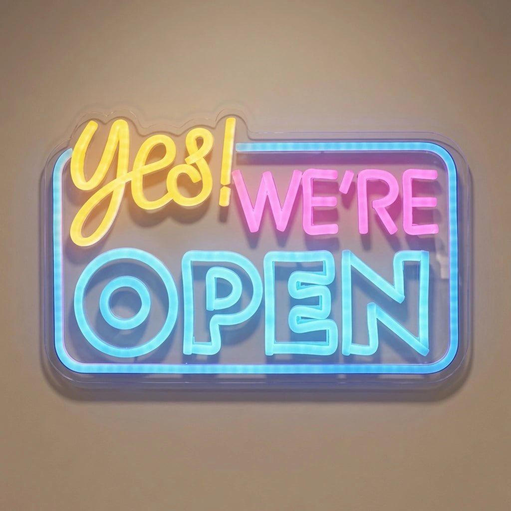 Yes We're Open LED Neon Sign Wall Neon Sign - Shineneon
