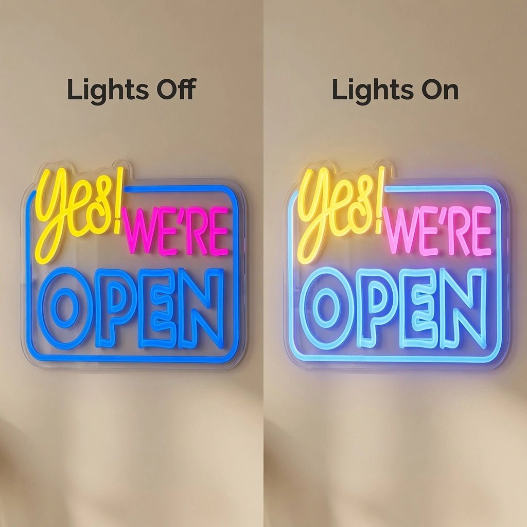 Yes We're Open LED Neon Sign Wall Neon Sign - Shineneon