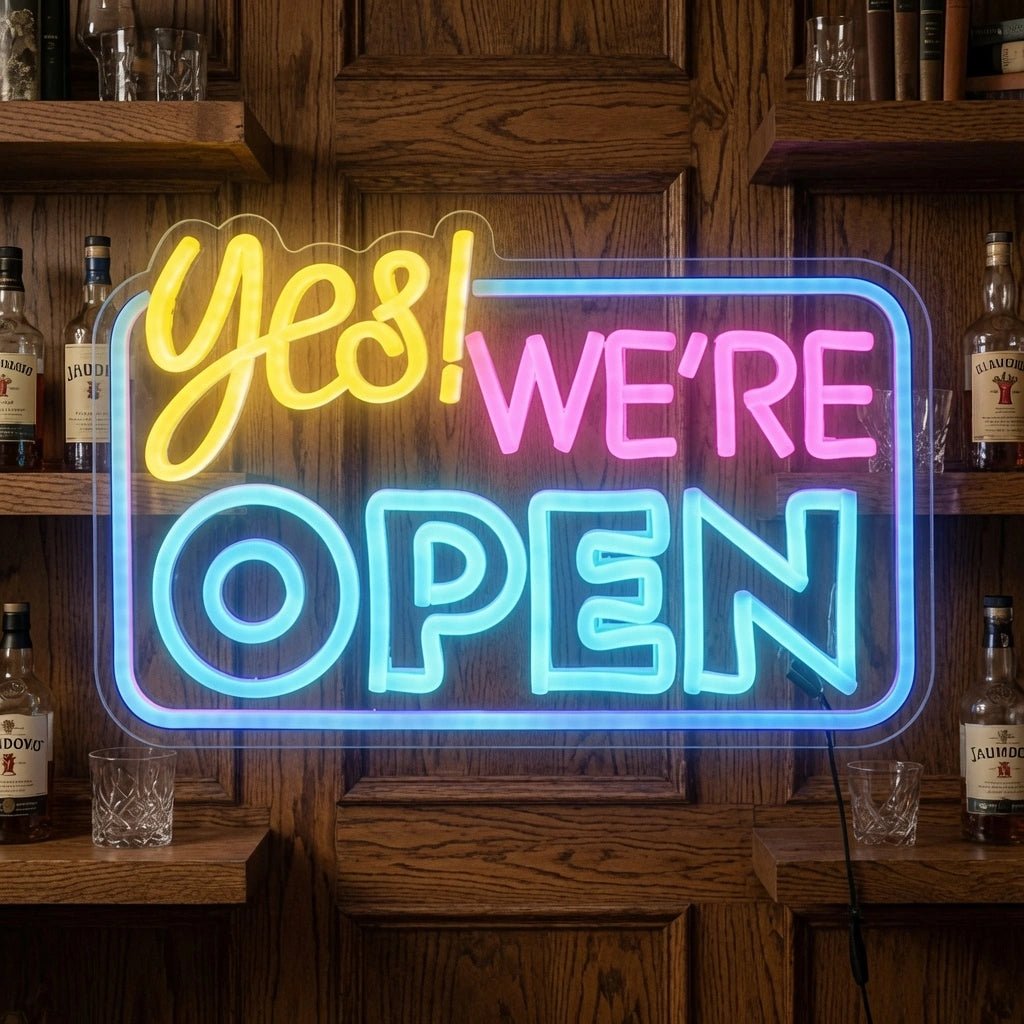 Yes We're Open LED Neon Sign Wall Neon Sign - Shineneon