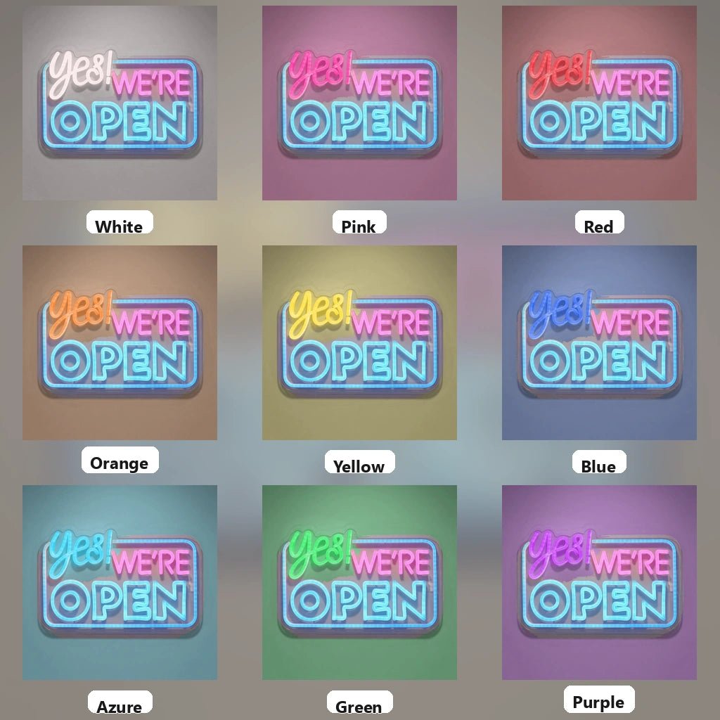 Yes We're Open LED Neon Sign Wall Neon Sign - Shineneon