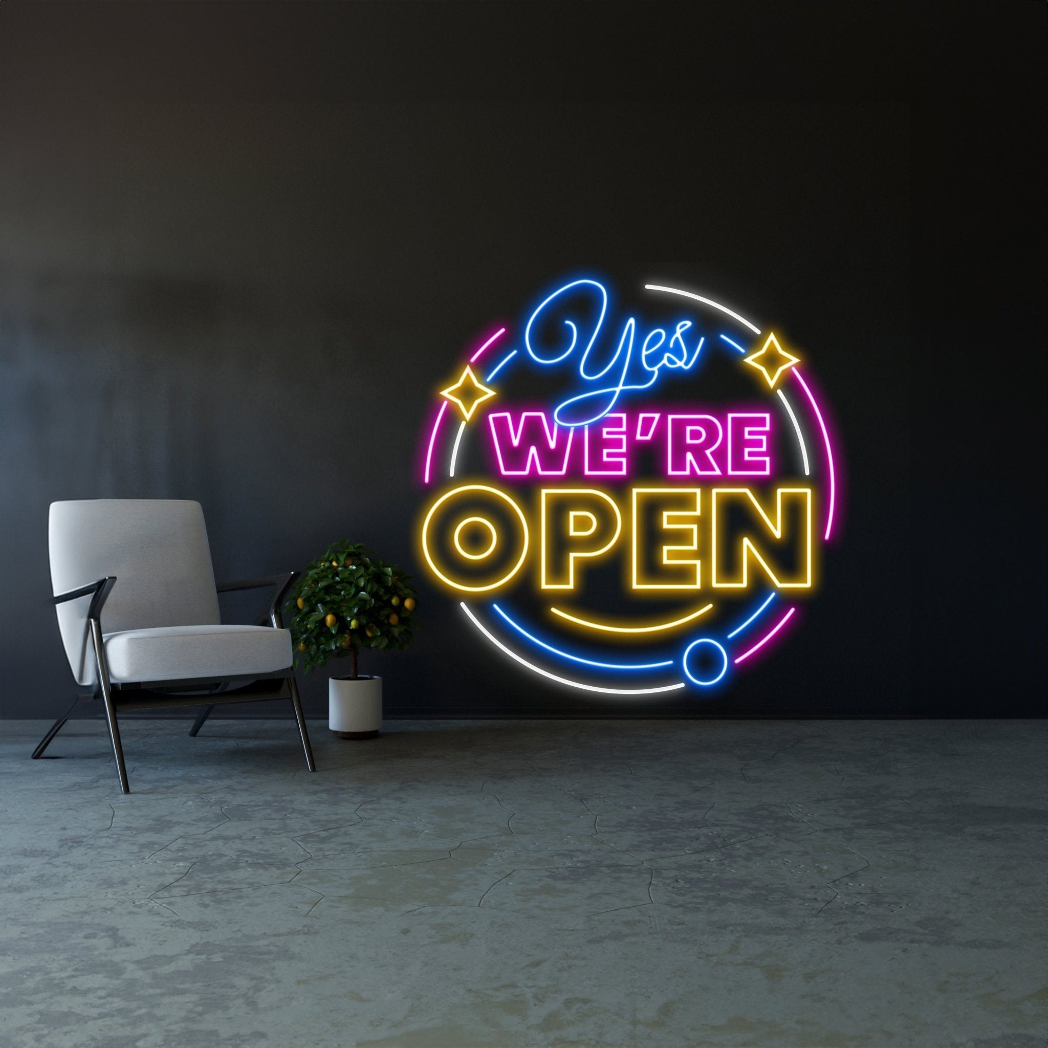Yes Were Open Neon Sign - Shineneon