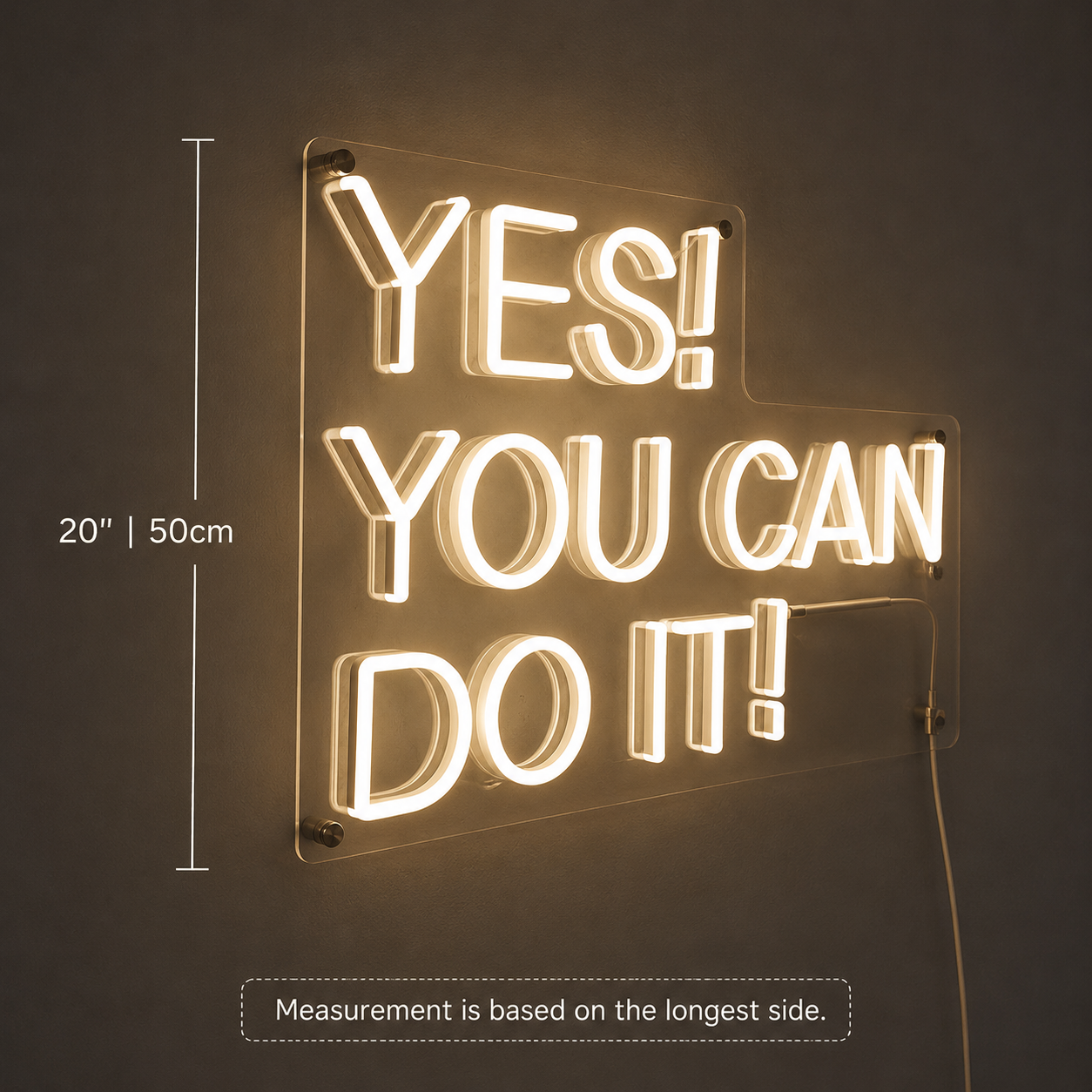 Yes You Can Do It LED Neon Sign - 04 Size Image
