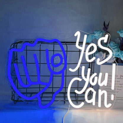 Yes You Can Gym Motivation Neon Sign | Shineneon