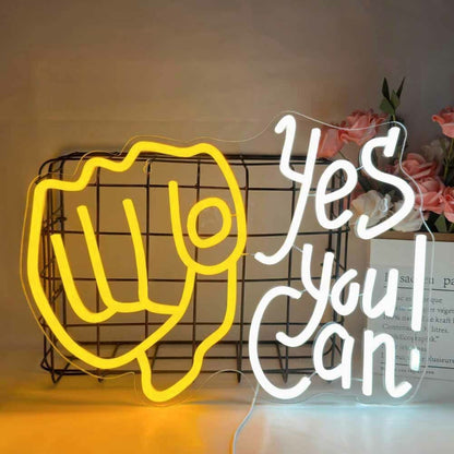 Yes You Can Gym Motivation Neon Sign | Shineneon