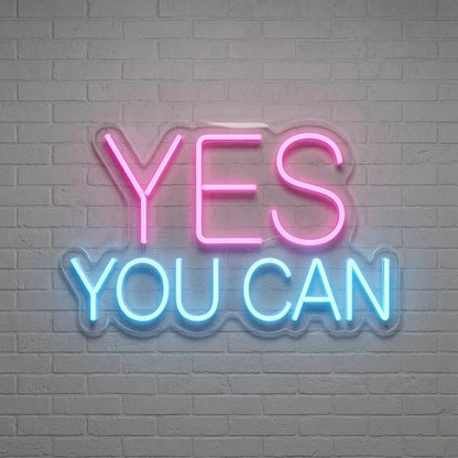 Yes You Can LED Neon Sign Wall Decor - Shineneon