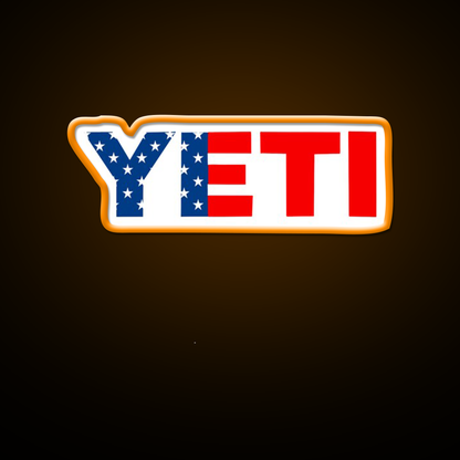 Yeti American Flag Logo Beer Bar Decor Led Neon Sign Rgb Color - LED neon sign view 6