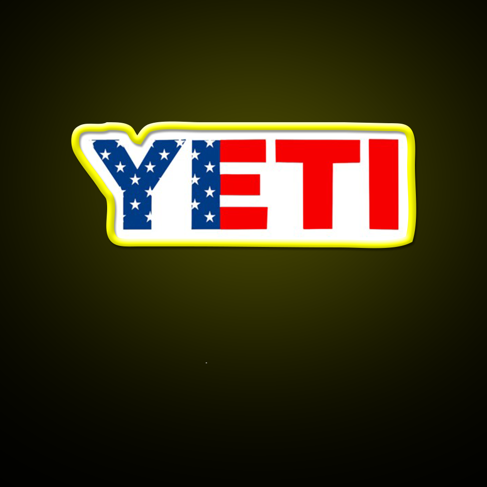 Yeti American Flag Logo Beer Bar Decor Led Neon Sign Rgb Color - LED neon sign view 7