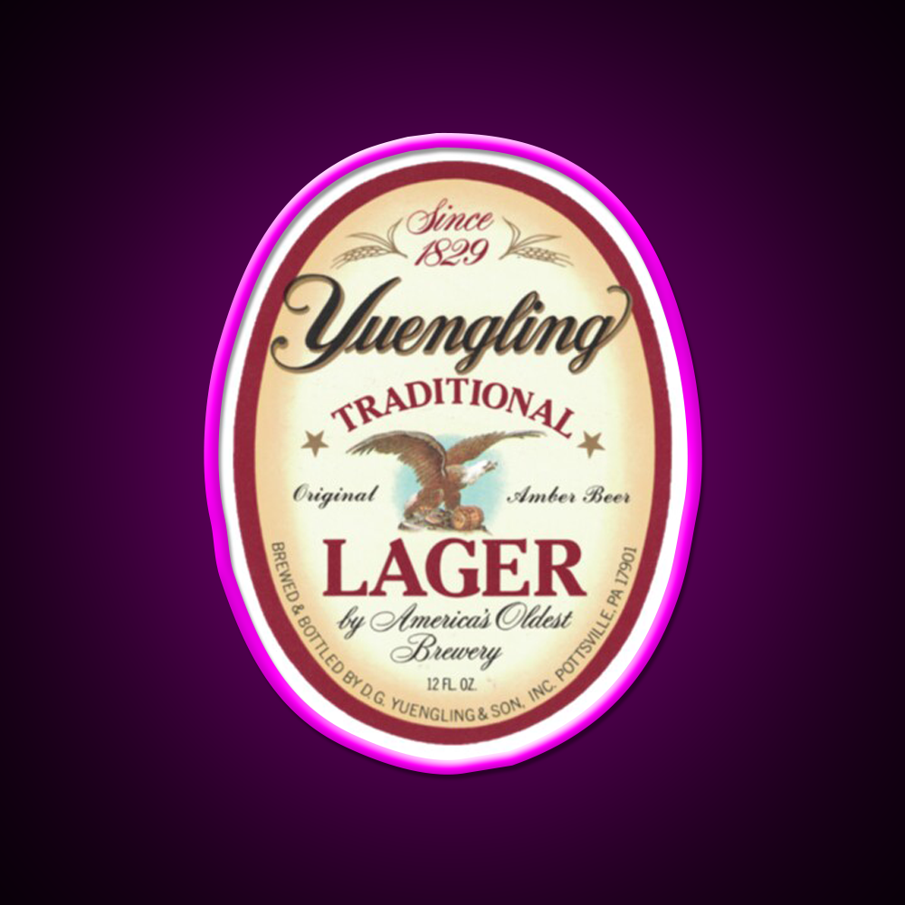 Yeungling Beer Bar Decor Led Neon Sign Rgb Color - Neon sign mounted on wall in room