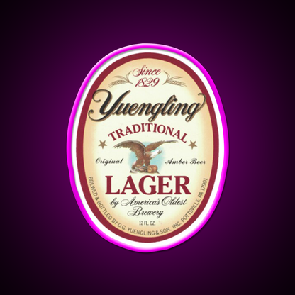 Yeungling Beer Bar Decor Led Neon Sign Rgb Color - Neon sign mounted on wall in room