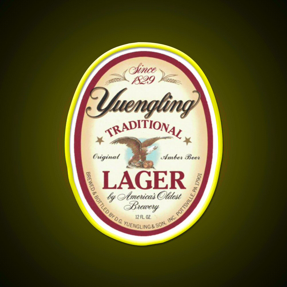 Yeungling Beer Bar Decor Led Neon Sign Rgb Color - Custom LED neon sign front view