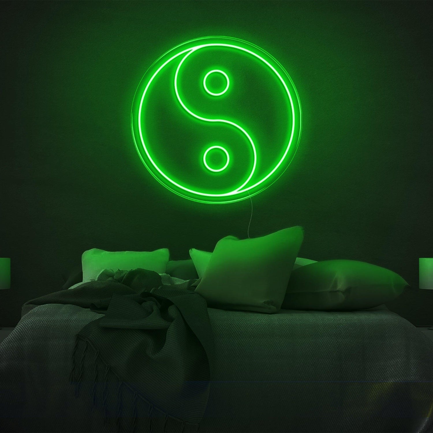 Yin Yang Blue Outline Led Neon Sign For Bedroom Wall Decor | Shineneon