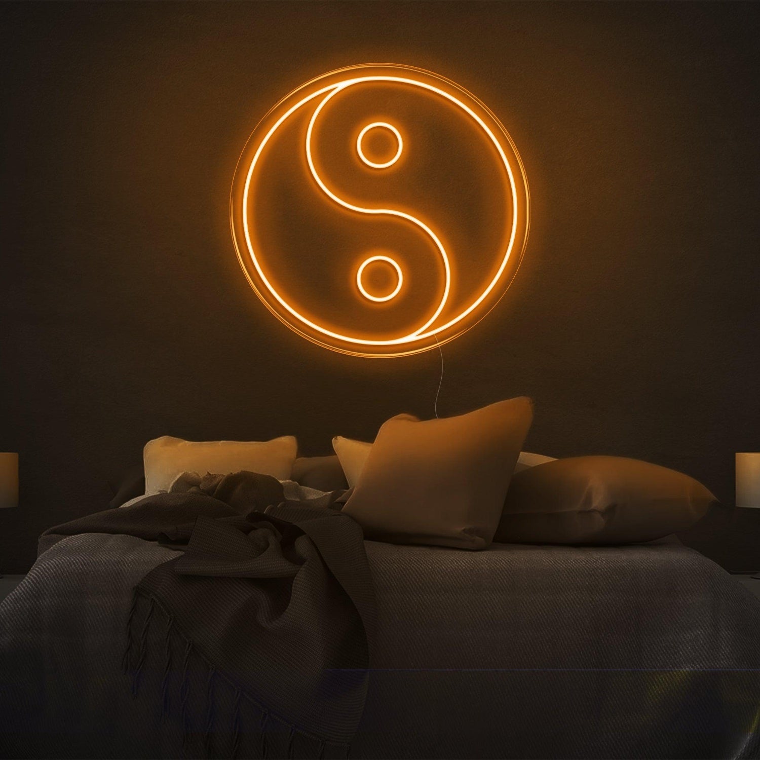 Yin Yang Blue Outline Led Neon Sign For Bedroom Wall Decor | Shineneon