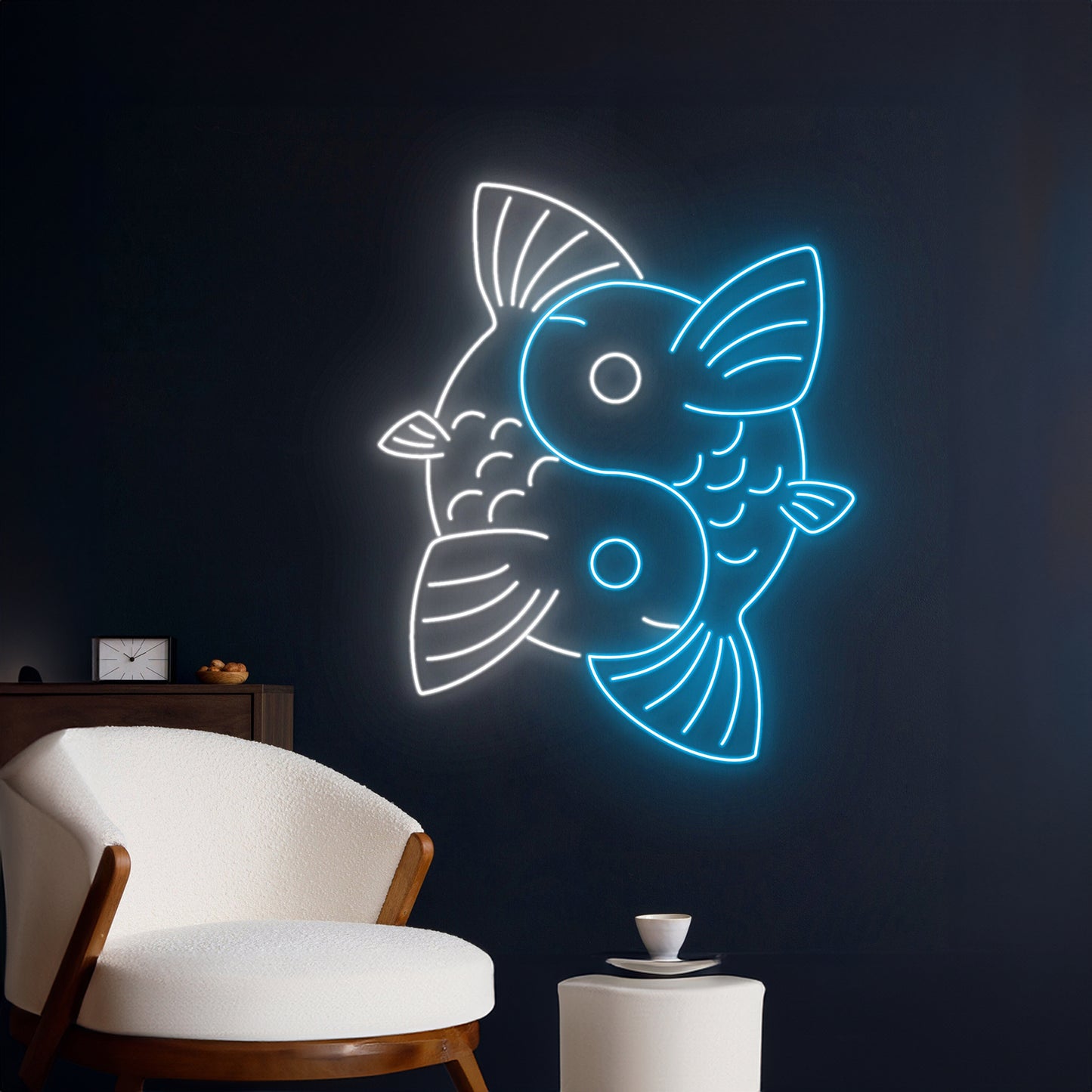 Yin Yang Koi Fish Neon Sign