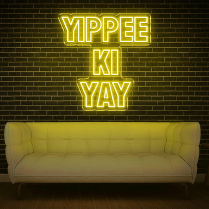 Yippee Ki Yay Bold Pink Led Neon Sign For Modern Home Commercial Decor | Shineneon