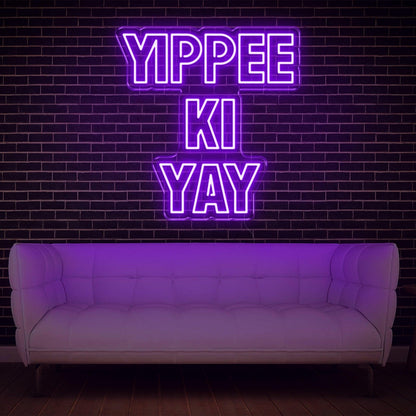 Yippee Ki Yay Bold Pink Led Neon Sign For Modern Home Commercial Decor | Shineneon
