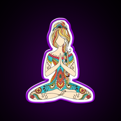 Yoga Art Yoga Led Neon Sign For Wellness Space Rgb Color