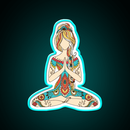 Yoga Art Yoga Led Neon Sign For Wellness Space Rgb Color - Shineneon