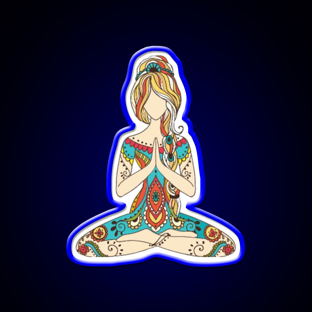 Yoga Art Yoga Led Neon Sign For Wellness Space Rgb Color - Shineneon