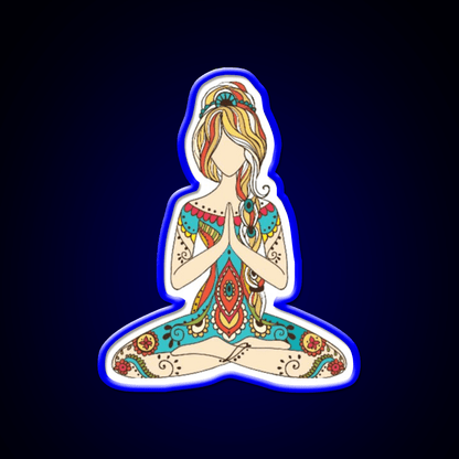 Yoga Art Yoga Led Neon Sign For Wellness Space Rgb Color - Shineneon