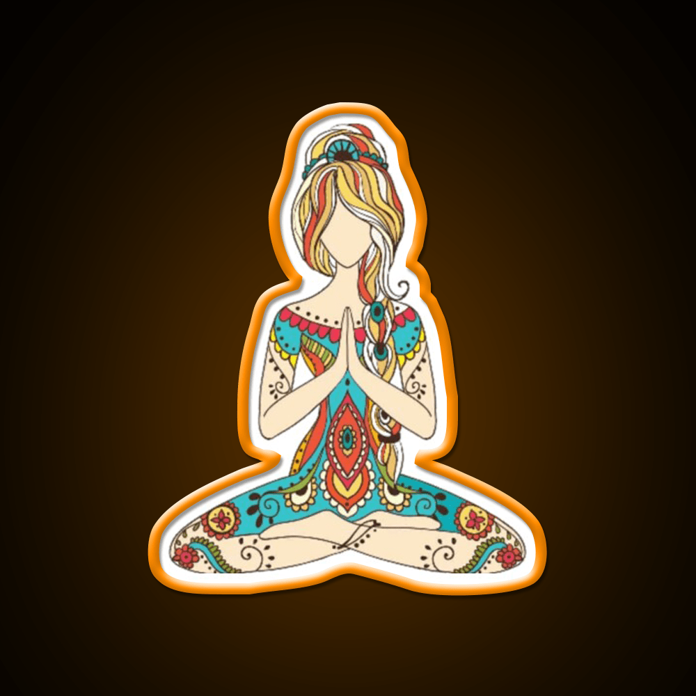 Yoga Art Yoga Led Neon Sign For Wellness Space Rgb Color - Shineneon