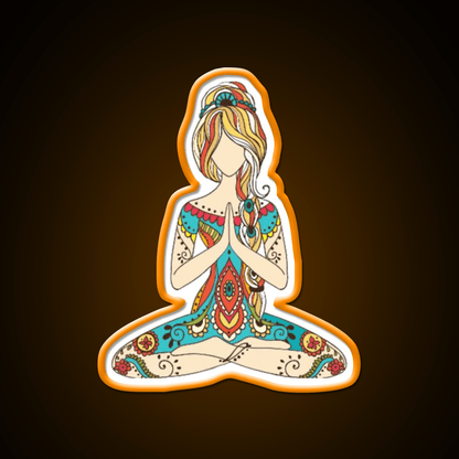 Yoga Art Yoga Led Neon Sign For Wellness Space Rgb Color - Shineneon