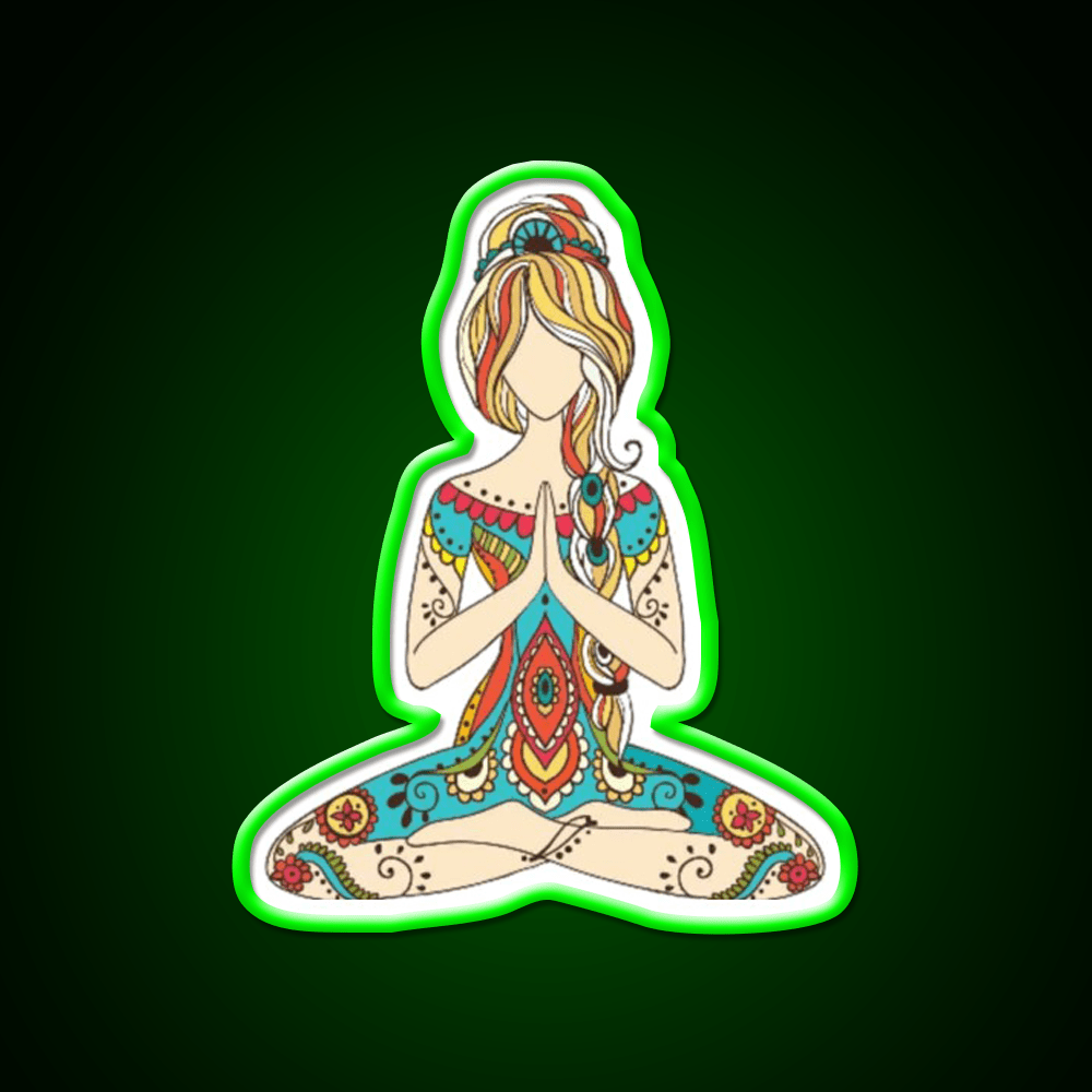 Yoga Art Yoga Led Neon Sign For Wellness Space Rgb Color - Shineneon