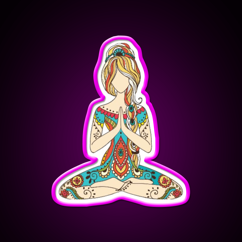 Yoga Art Yoga Led Neon Sign For Wellness Space Rgb Color - Shineneon