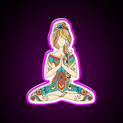 Yoga Art Yoga Led Neon Sign For Wellness Space Rgb Color - Shineneon